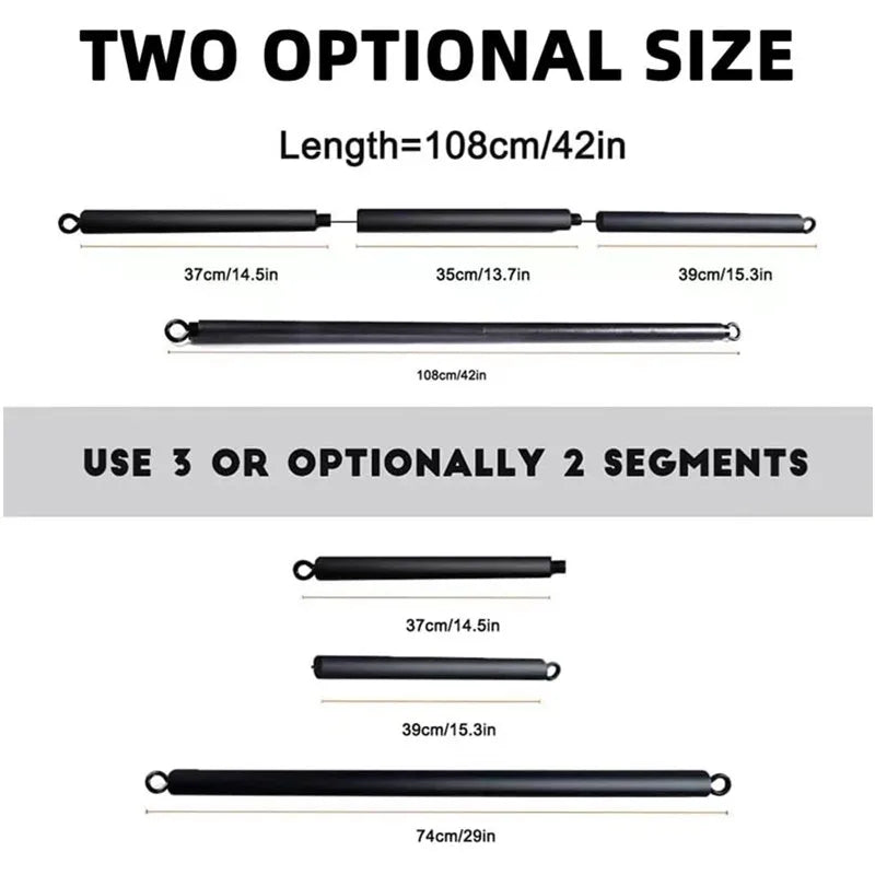 Workout Bar Fits All Resistance Bands with Clip Portable Resistance Bands Exercise Bar for Fitness Home Gym Workout Full Body