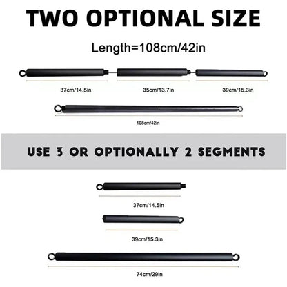 Workout Bar Fits All Resistance Bands with Clip Portable Resistance Bands Exercise Bar for Fitness Home Gym Workout Full Body