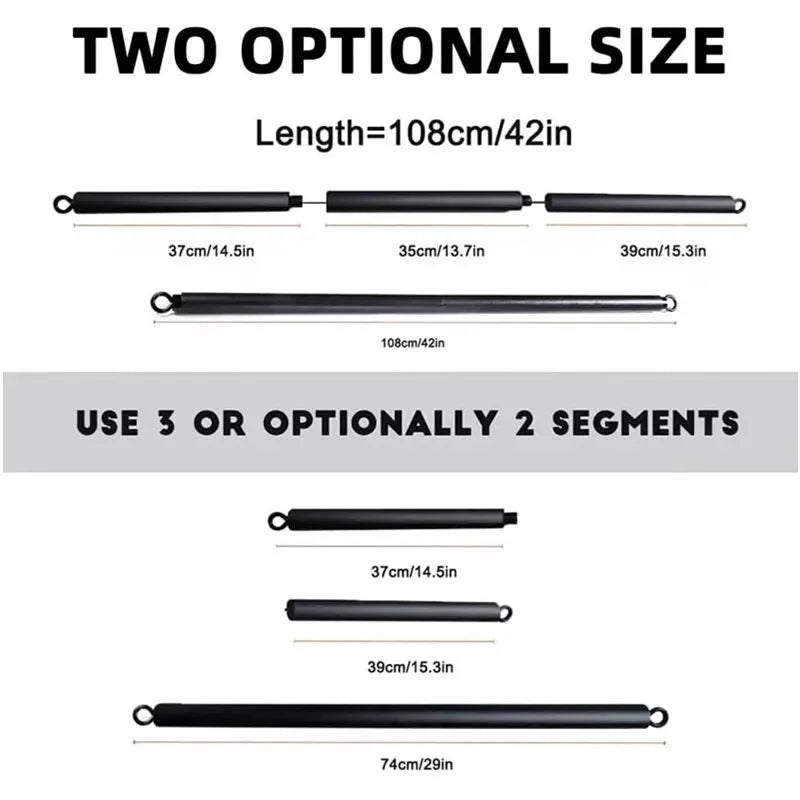 Workout Bar Fits All Resistance Bands with Clip Portable Resistance Bands Exercise Bar for Fitness Home Gym Workout Full Body