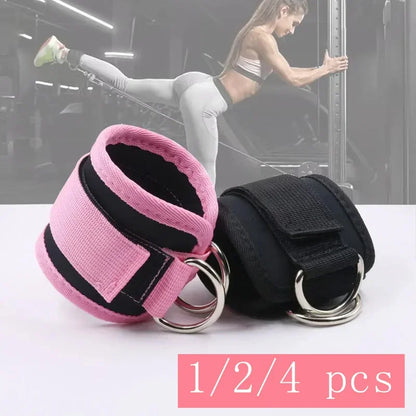 1/2 Pcs Fitness Ankle Straps Adjustable D-Ring Support Cuffs Gym Leg Strength Workouts Pulley With Sports Guard Safety Abductors