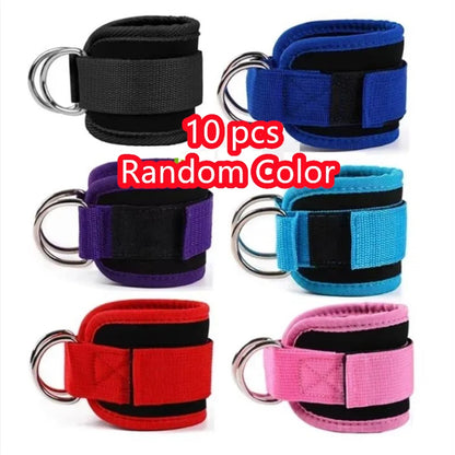 1/2 Pcs Fitness Ankle Straps Adjustable D-Ring Support Cuffs Gym Leg Strength Workouts Pulley With Sports Guard Safety Abductors