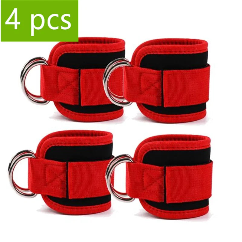 1/2 Pcs Fitness Ankle Straps Adjustable D-Ring Support Cuffs Gym Leg Strength Workouts Pulley With Sports Guard Safety Abductors