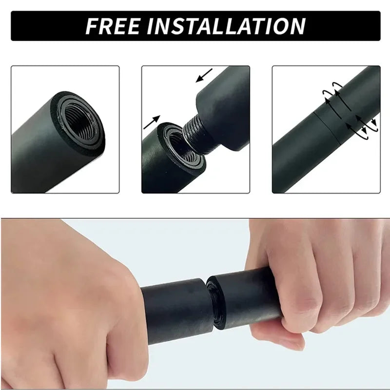 Workout Bar Fits All Resistance Bands with Clip Portable Resistance Bands Exercise Bar for Fitness Home Gym Workout Full Body