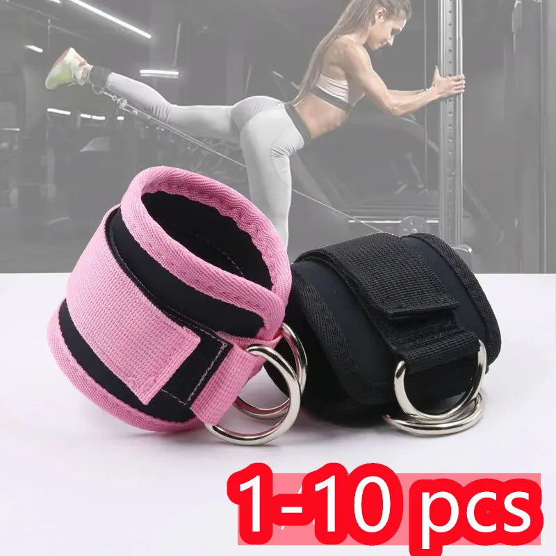 1/2 Pcs Fitness Ankle Straps Adjustable D-Ring Support Cuffs Gym Leg Strength Workouts Pulley With Sports Guard Safety Abductors