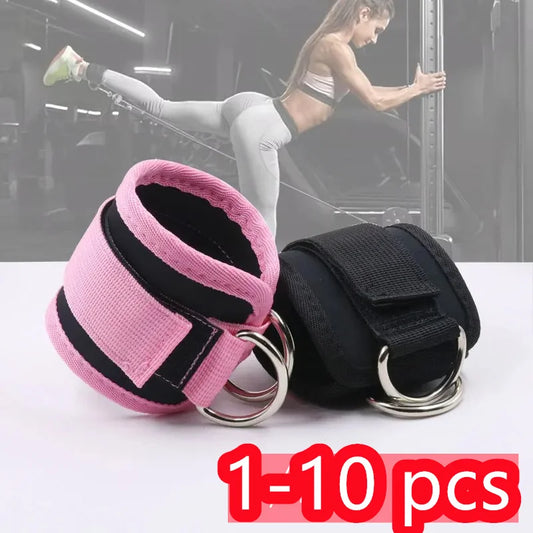 1/2 Pcs Fitness Ankle Straps Adjustable D-Ring Support Cuffs Gym Leg Strength Workouts Pulley With Sports Guard Safety Abductors