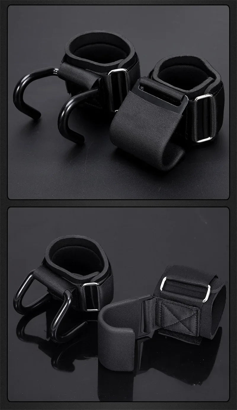 1PC Weight Lifting Hooks Hand-Bar Wrist Straps Gym Fitness Hook Weight Strap Pull-Ups Power Lifting Gloves For Weight Training