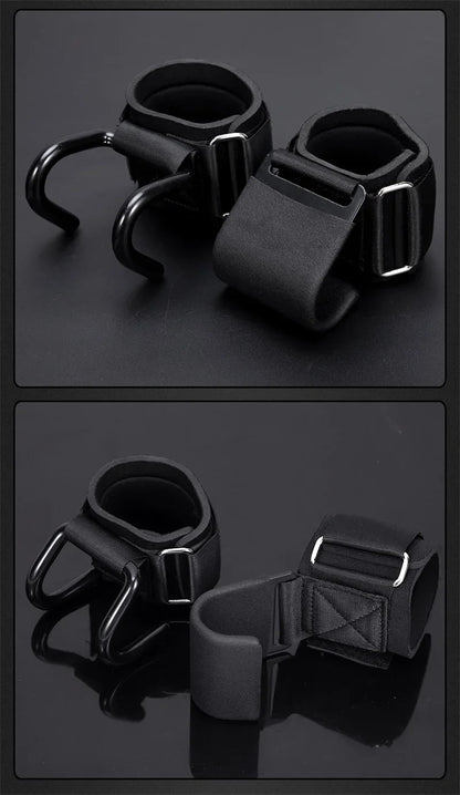 1PC Weight Lifting Hooks Hand-Bar Wrist Straps Gym Fitness Hook Weight Strap Pull-Ups Power Lifting Gloves For Weight Training