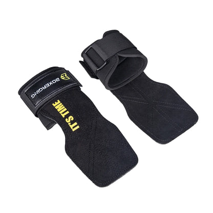 Cowhide Gym Gloves Grips Anti-Skid Weight Power Belt Lifting Pads Deadlift Belt Workout Crossfit Fitness Gloves Palm Protection