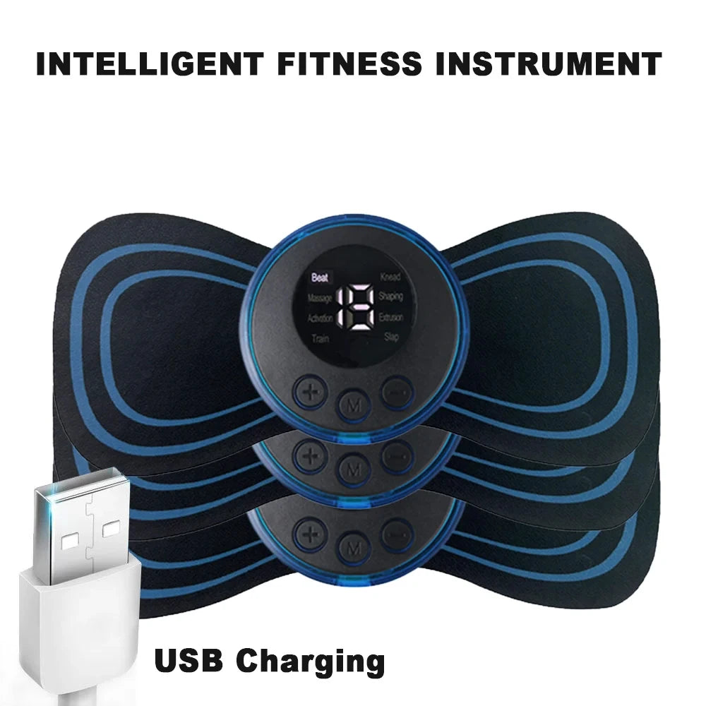 2/3 Pcs Smart Electric Neck Massager Set Cervical Patch 8 Modes 19 Levels Intensity Home Use Massage Tools for Relieve Fatigue