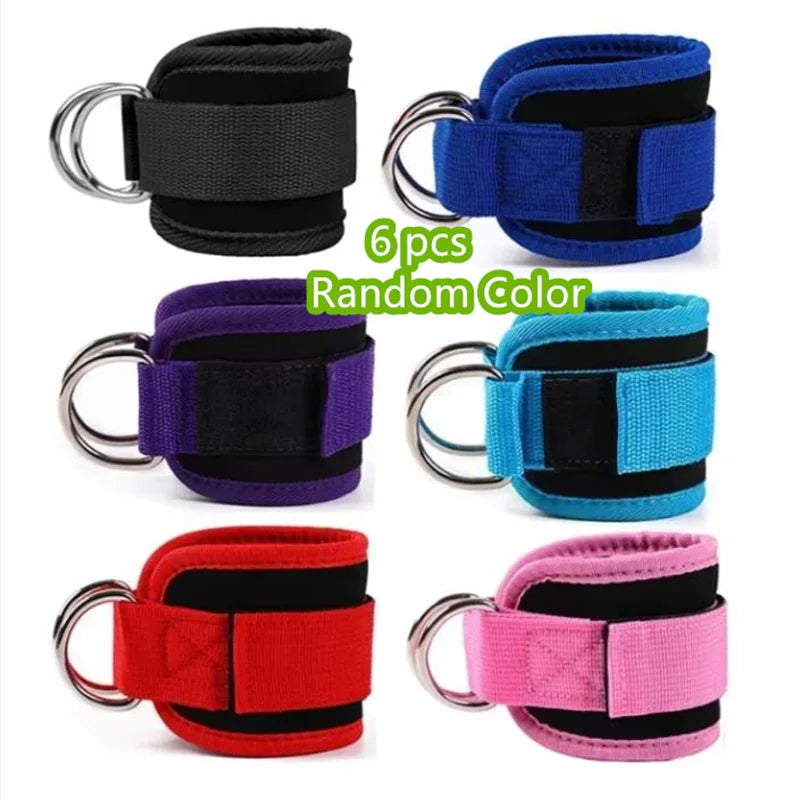 1/2 Pcs Fitness Ankle Straps Adjustable D-Ring Support Cuffs Gym Leg Strength Workouts Pulley With Sports Guard Safety Abductors