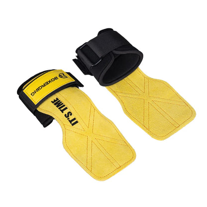 Cowhide Gym Gloves Grips Anti-Skid Weight Power Belt Lifting Pads Deadlift Belt Workout Crossfit Fitness Gloves Palm Protection