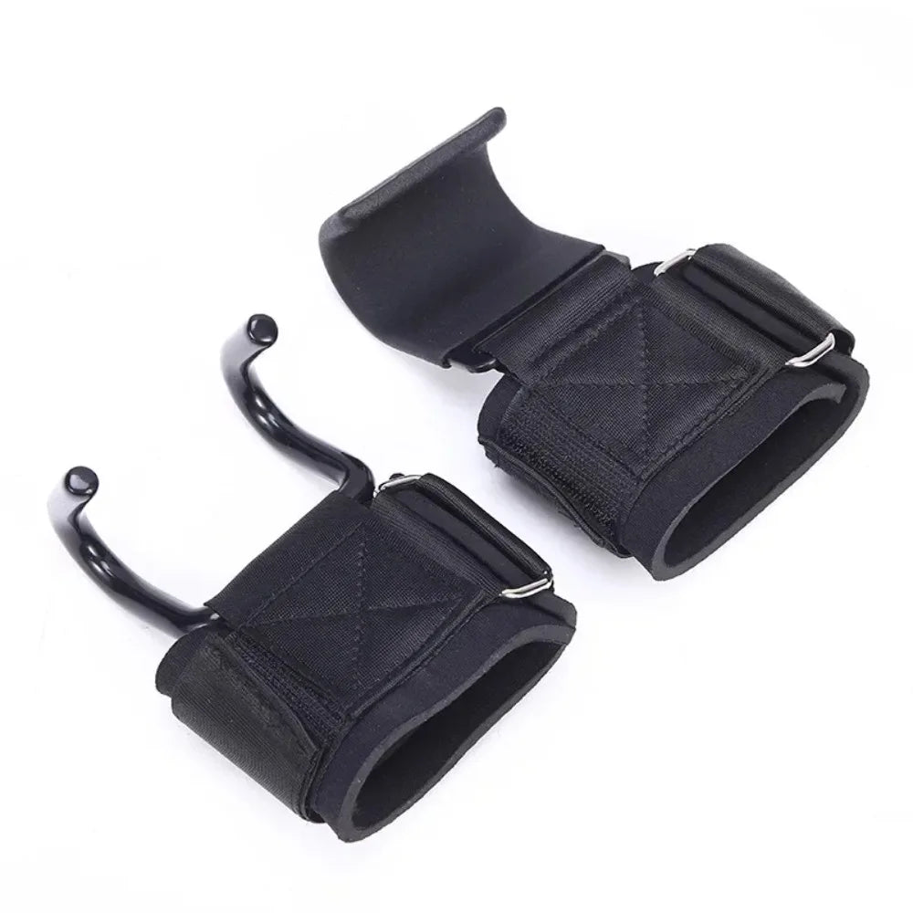 1PC Weight Lifting Hooks Hand-Bar Wrist Straps Gym Fitness Hook Weight Strap Pull-Ups Power Lifting Gloves For Weight Training