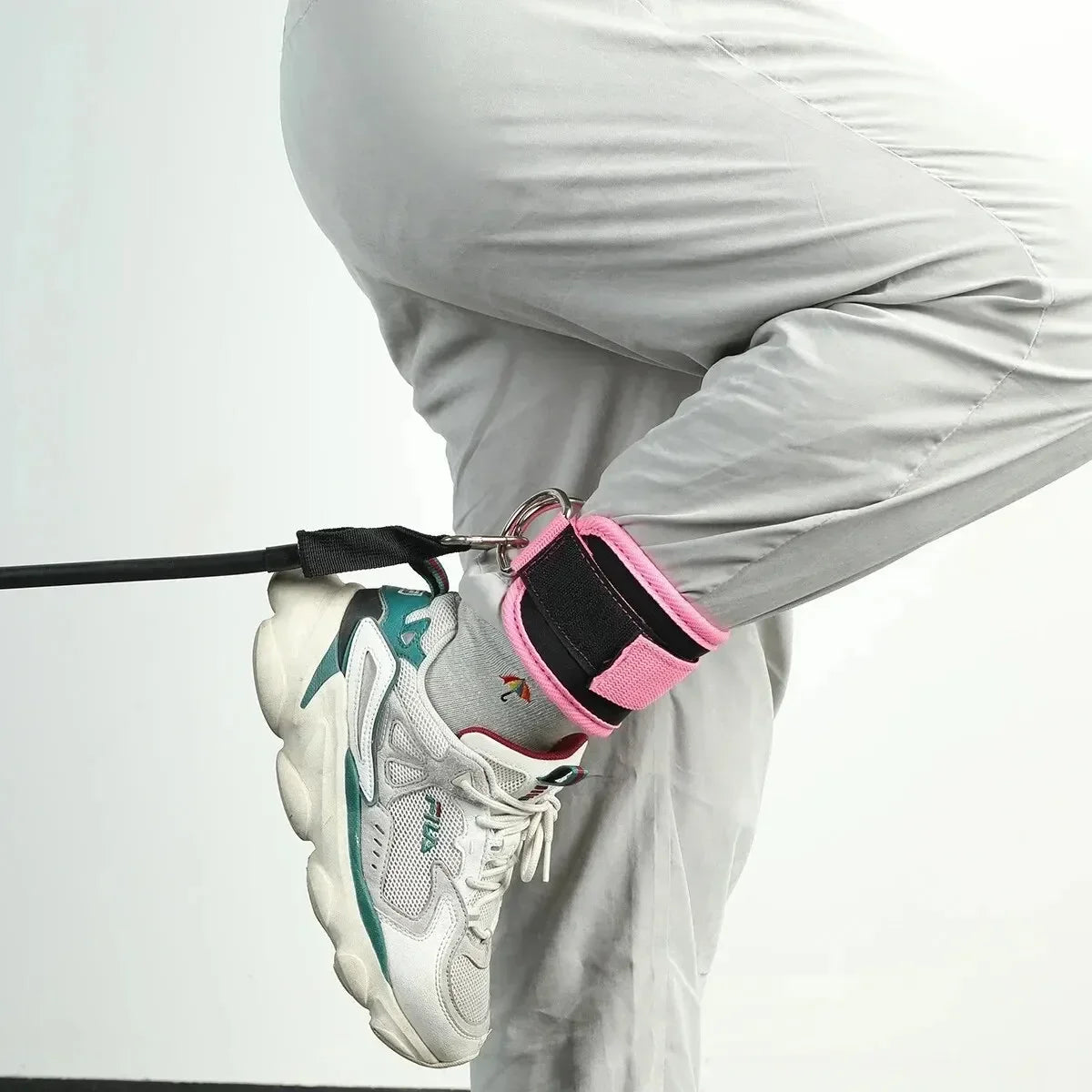 1/2 Pcs Fitness Ankle Straps Adjustable D-Ring Support Cuffs Gym Leg Strength Workouts Pulley With Sports Guard Safety Abductors