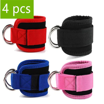 1/2 Pcs Fitness Ankle Straps Adjustable D-Ring Support Cuffs Gym Leg Strength Workouts Pulley With Sports Guard Safety Abductors